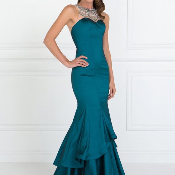 GLS Collective Dresses & Skirts - High Neck Sleeveless Mermaid Prom Dress GSGL2290